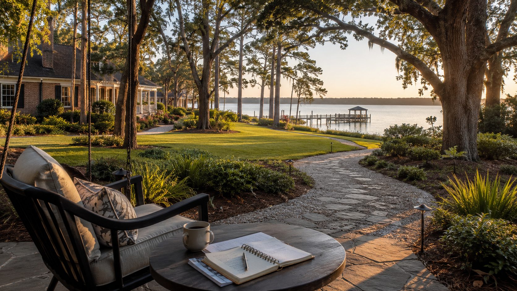 Traditional Northwest Florida waterfront home representing thoughtful planning before a future move